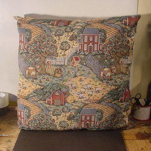AMERICAN MILLS Country Scene Floor Pillow - 24-Inch - MADE IN THE USA